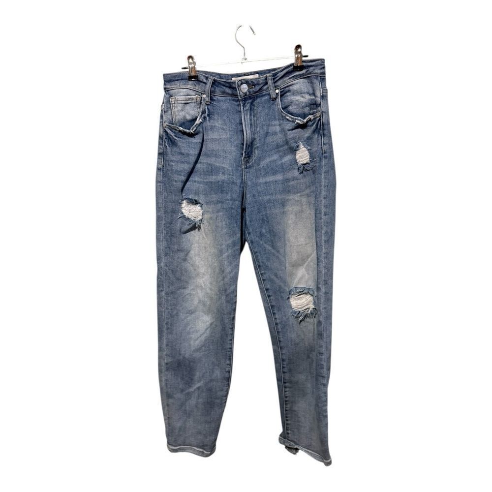 Risen Los Angeles Distressed High Rise Mom Jeans Size 7/28 Style ST_RDP5466